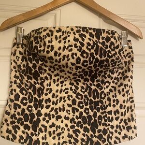 Bebe Cream and Black Pencil Mini Top Night Out